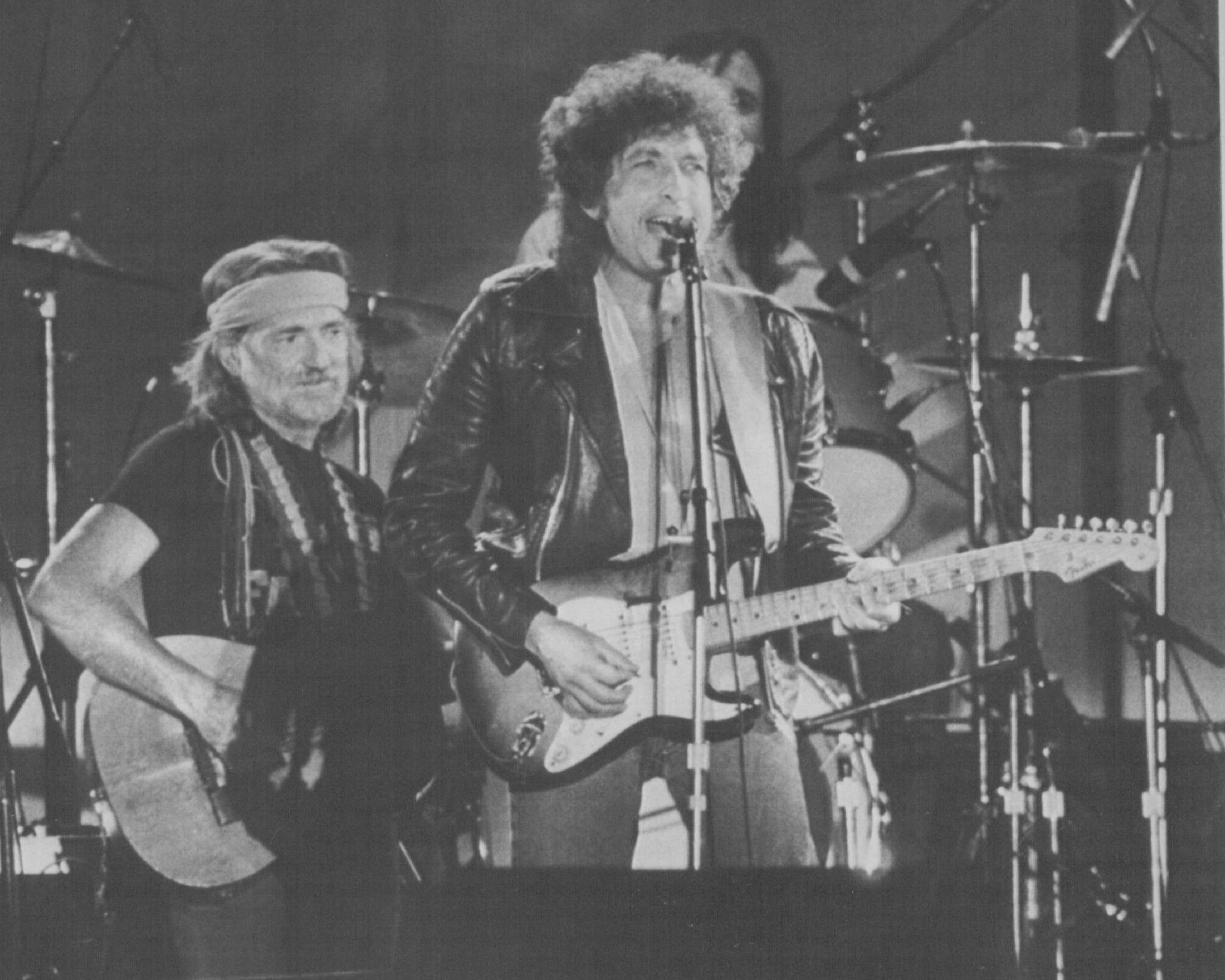 After sparking the idea, Bob Dylan performed with Willie Nelson at the first Farm Aid concert in 1985.
