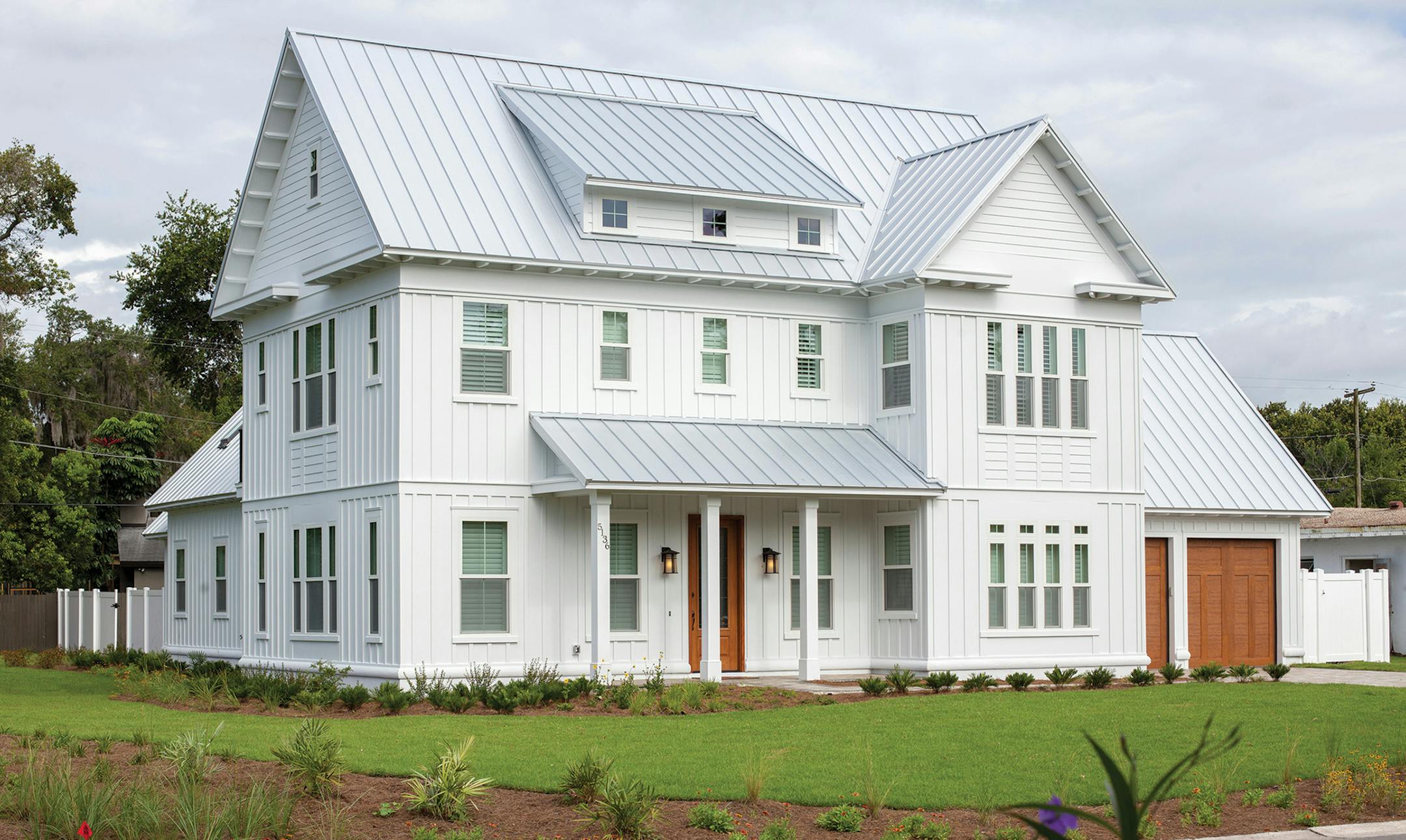 Farmhouse-style home brings a new twist on traditional style.