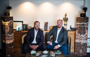 Rob Bergmann, left, and Brian Lentz of Relevant Gold in their office in Stillwater.