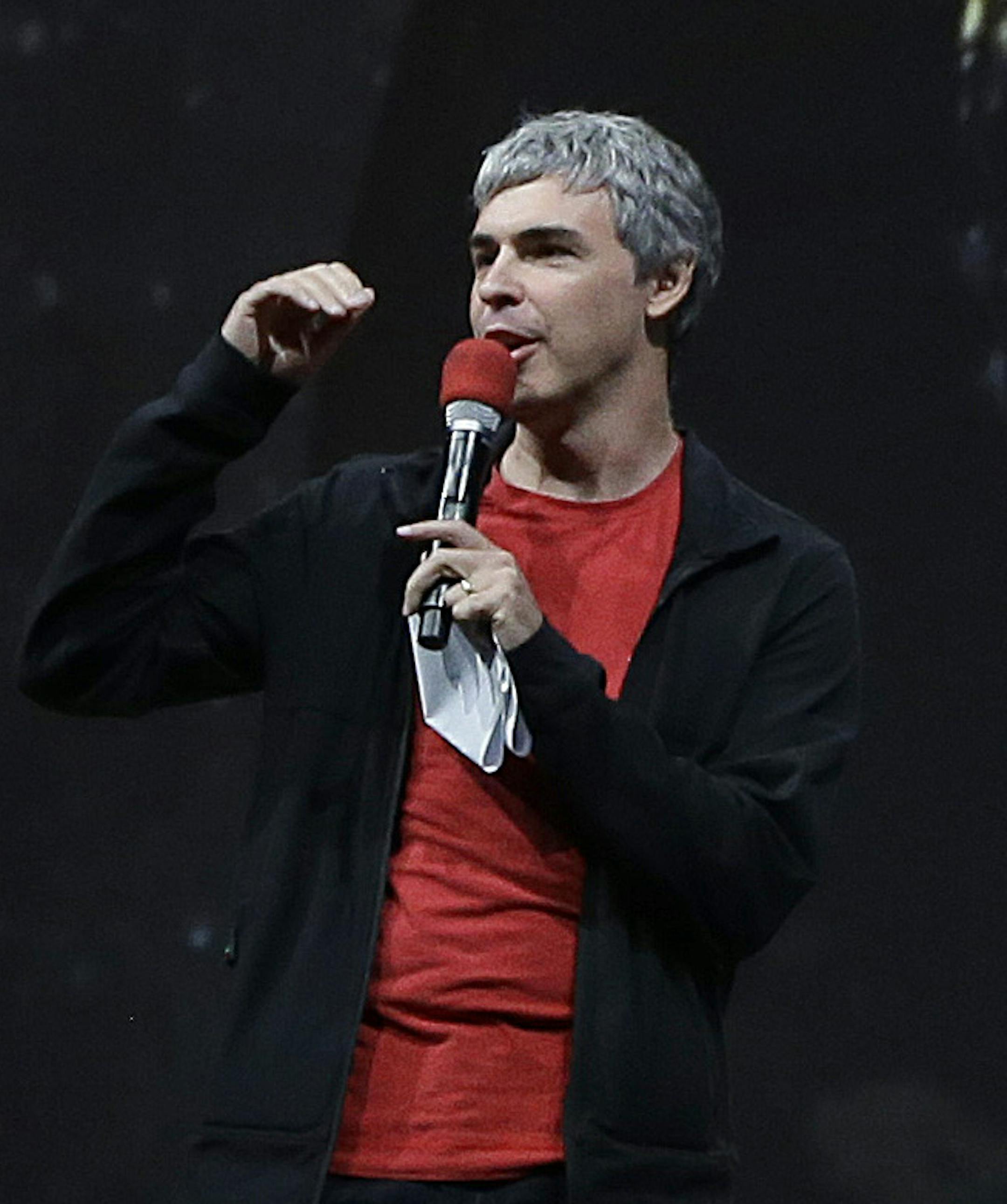 FILE - In this Wednesday, May 15, 2013, file photo, Larry Page, Google's co-founder and chief executive, speaks during the keynote presentation at Google I/O 2013 in San Francisco. Google is becoming less likely to comply with government demands for its users&#xed; online communications and other activities as authorities in the U.S. and other countries get more aggressive about mining the Internet for personal data. The latest snapshot of the intensifying focus on Google as a government surveil