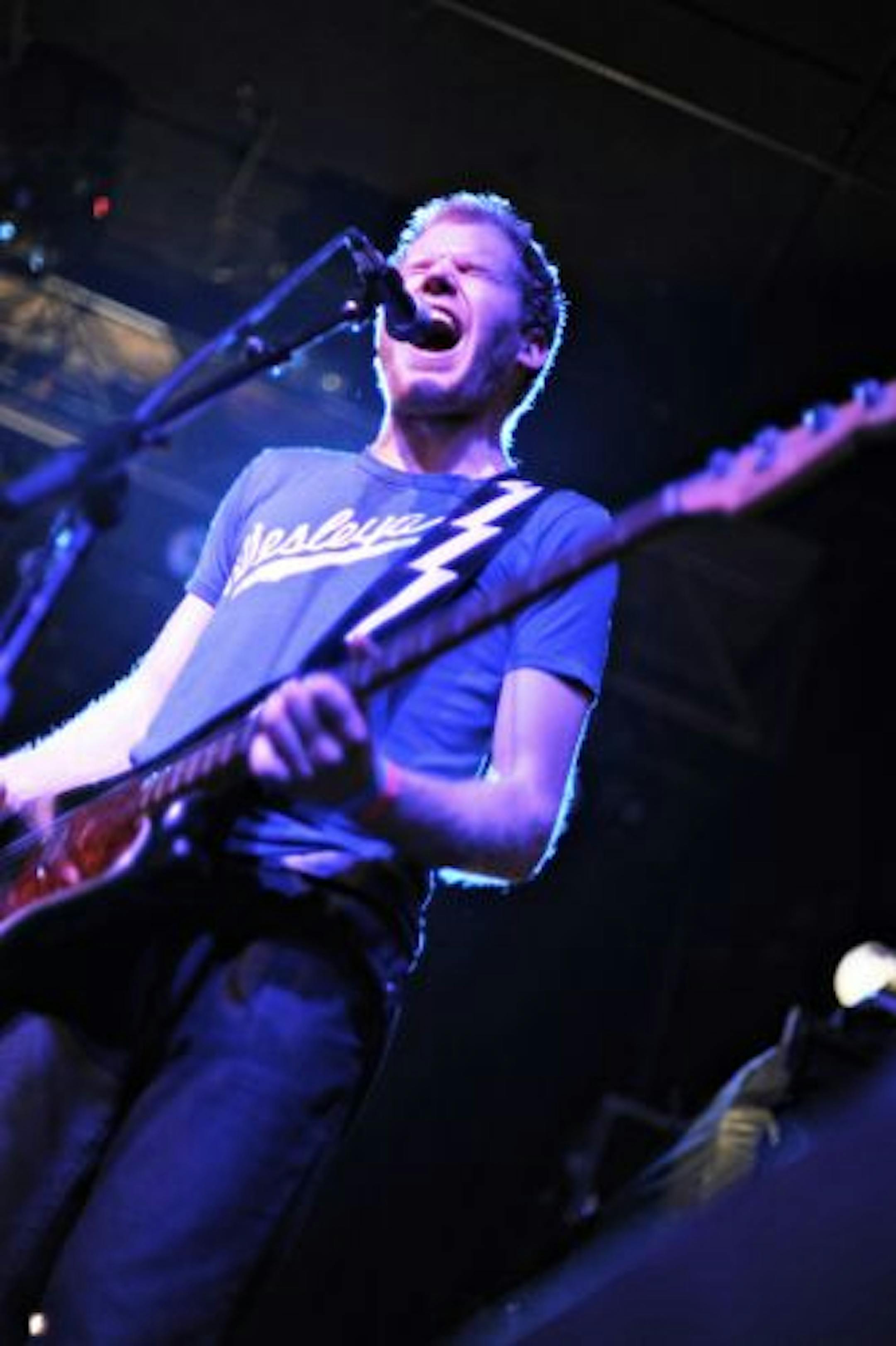 Shawn Neary, shown at the Electric Fetus benefit in February, will share the Lowertown Fest stage with his current band (Cloud Cult) and former band (Tapes 'n Tapes).