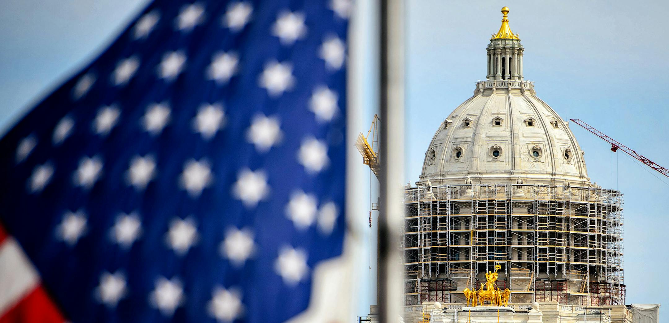 The Minnesota State Capitol is undergoing a major renovation and is now closed to the public. It is planned to reopen for the 2017 legislative season. ] GLEN STUBBE * gstubbe@startribune.com Monday, June 15, 2015 EDS, for use with any story on the Capitol building or State legislature. ORG XMIT: MIN1506151614540118 ORG XMIT: MIN1507171350070202