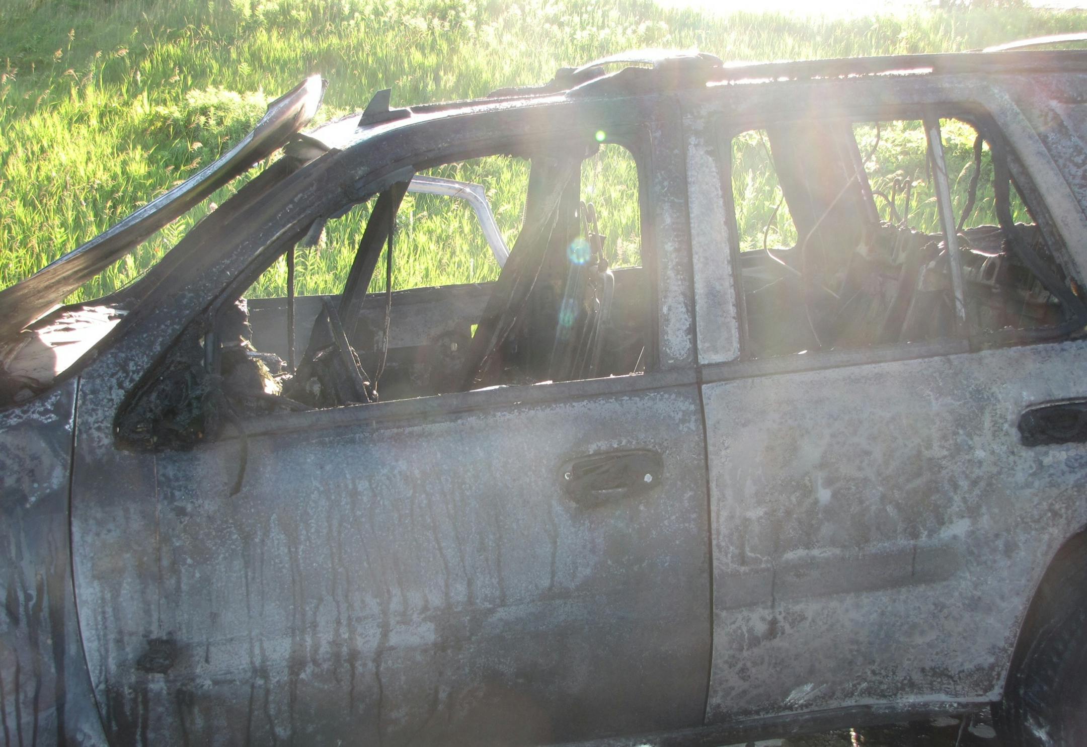 Robert Renning, of Woodbury, rescued a man from a burning vehicle after the car's doors and power windows failed, Sunday, June 29, 2014. Photo courtesy Minnesota State Patrol.