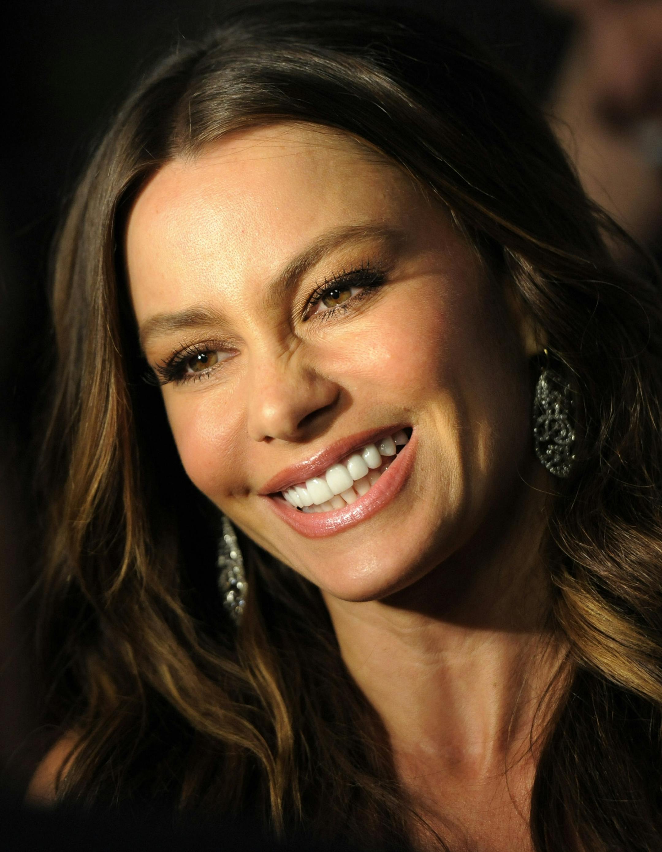 Sofia Vergara, an Emmy nominee for Supporting Actress in a Comedy Series for "Modern Family," is interviewed at the 63rd Primetime Emmy Awards Performers Nominee Reception, Friday, Sept. 16, 2011, in Los Angeles. The Primetime Emmy Awards will be held on Sunday in Los Angeles. (AP Photo/Chris Pizzello)