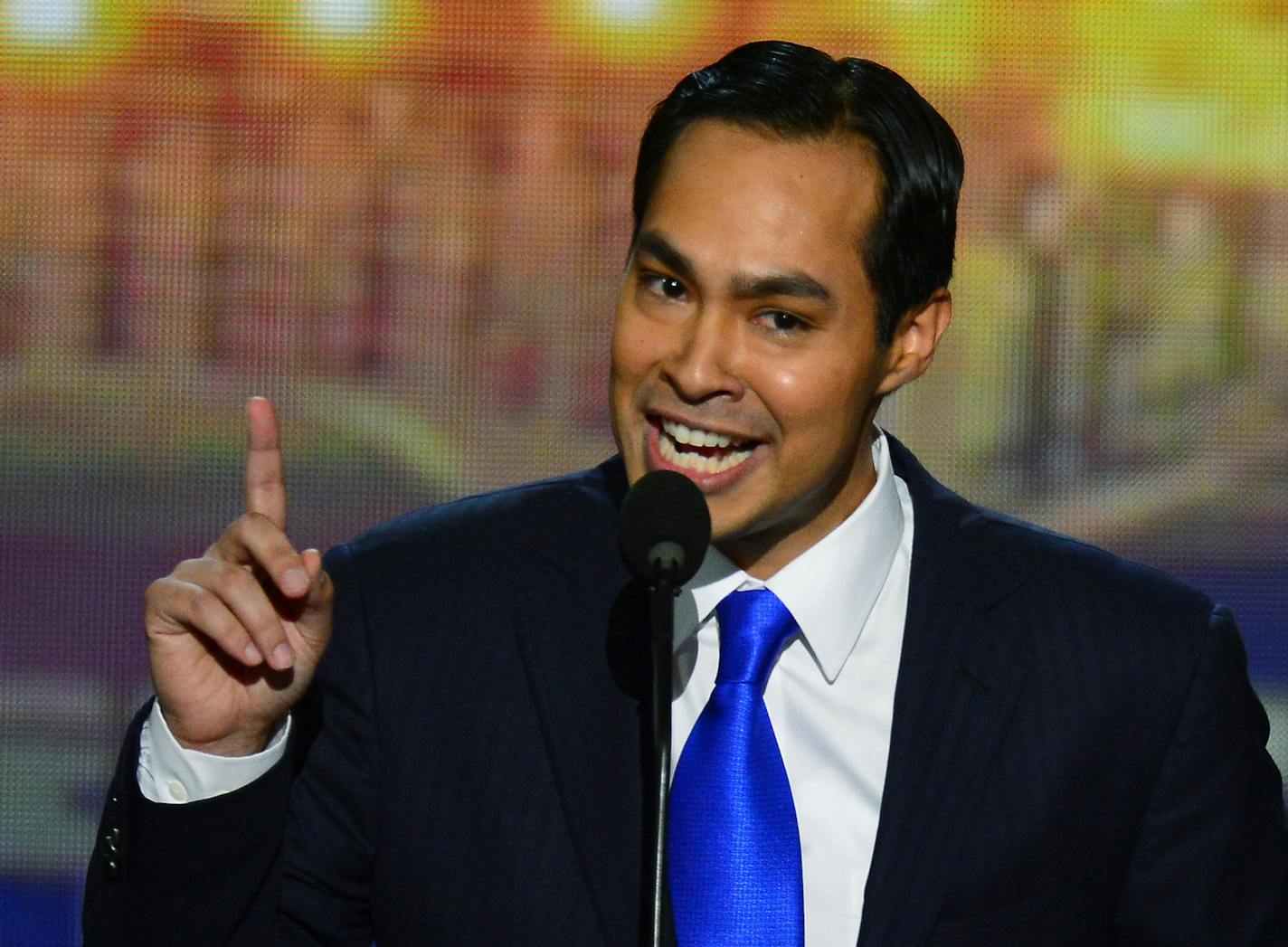 Mayor Julian Castro of San Antonio, Texas, speaks at the 2012 Democratic National Convention at the Time Warner Cable Arena in Charlotte, North Carolina, Tuesday, September 4, 2012. (Harry E. Walker/MCT) ORG XMIT: 1128290 ORG XMIT: MIN1209042124530687