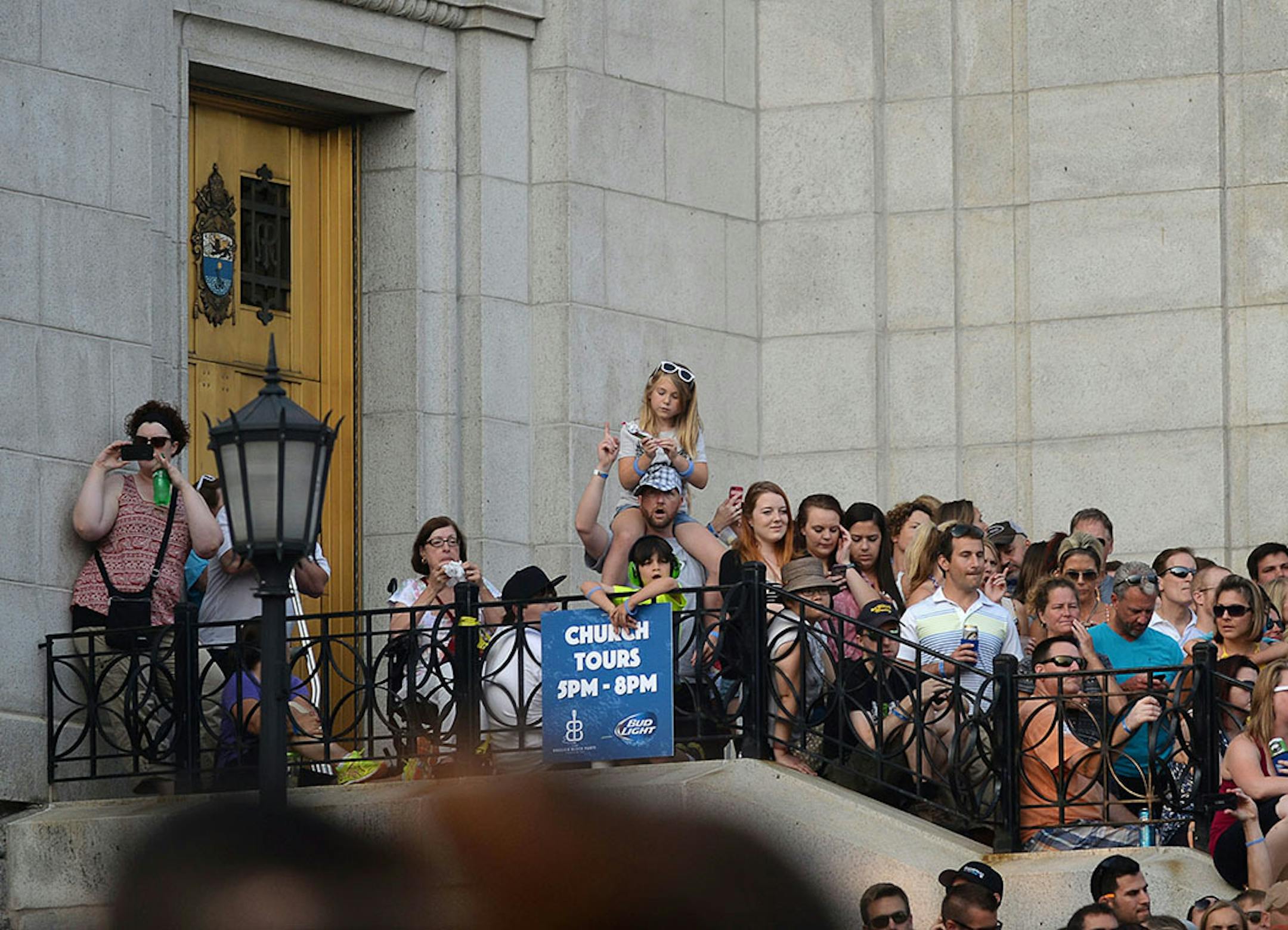 The crowd while Mat Kearney performed in Minneapolis, Minn., during The Basilica Block Party on Friday July 10, 2015. The Block Party features food vendors and performers such as Weezer and Wilco. The Block Party�s proceeds benefit the Basilica Landmark and The Basilica�s St. Vincent de Paul outreach program.
