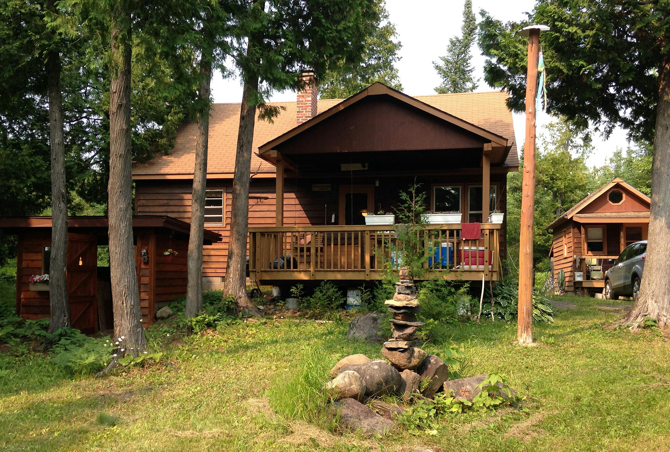 The family cabin on the Gunflint Trail was the product of multiple visits to the Balsam Grove Resort, which struck up family friendships.