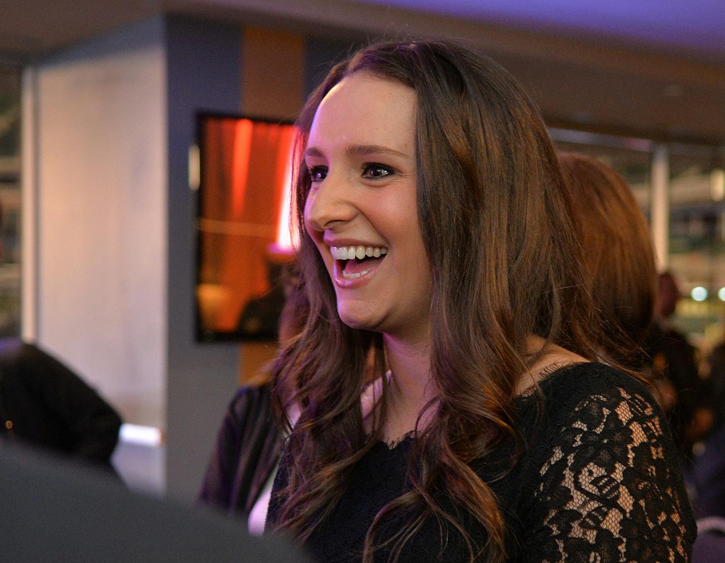 Maddie Mauer mingled at the Diamond Awards with her husband Joe Thursday night at Target Field's Legends Club. ] (SPECIAL TO THE STAR TRIBUNE/BRE McGEE) **Maddie Mauer (left), Joe Mauer (not pictured) ORG XMIT: MIN1401231950361723