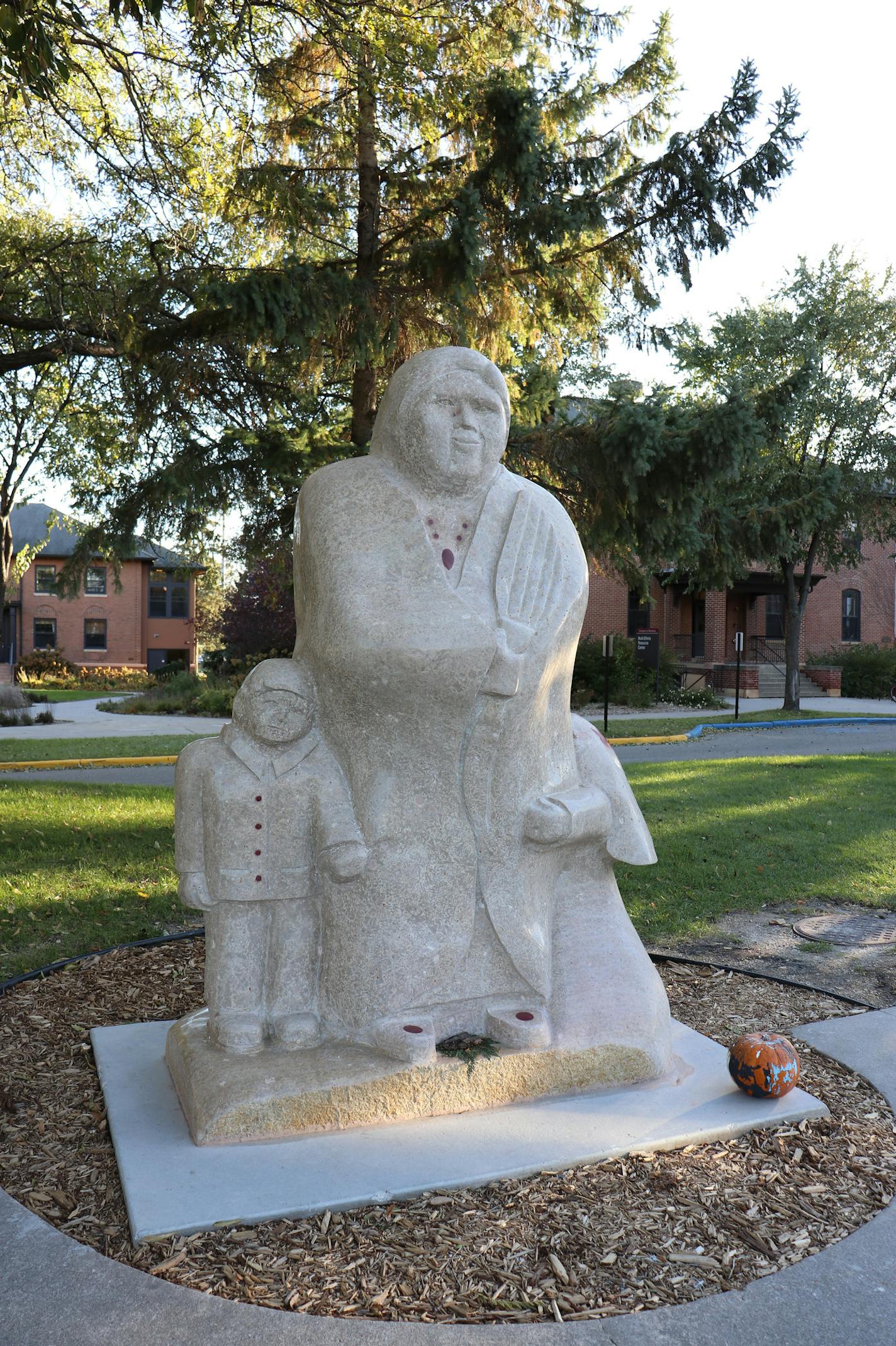 PHOTO COURTESY University of Minnesota Morris. The statue Nokoomis Niibi Equay (Grandmother Water Woman), at the University of Minnesota Morris.