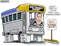 Sack cartoon: Minnesota Republican transit budget