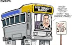 Sack cartoon: Minnesota Republican transit budget