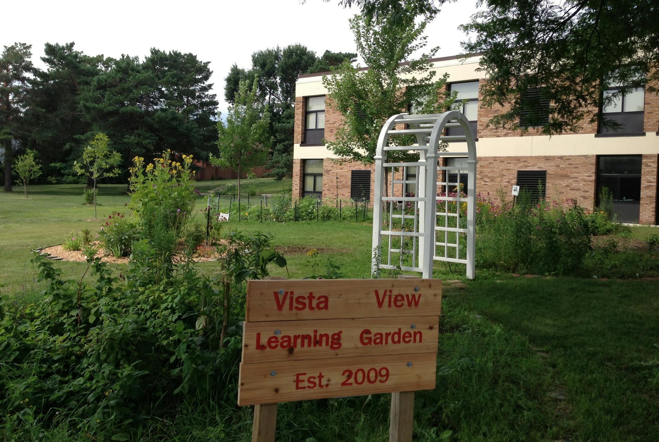 By Erin Adler. The secretary at Vista View Elementary, Elly Dahler, also serves as resident gardener, putting in about five hours a week during the summer months and additional time during the spring and fall.