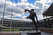 The statue of Hall of Fame pitcher Jim Palmer at Camden Yards in Baltimore. MUST CREDIT: Washington Post photo by Jonathan Newton.