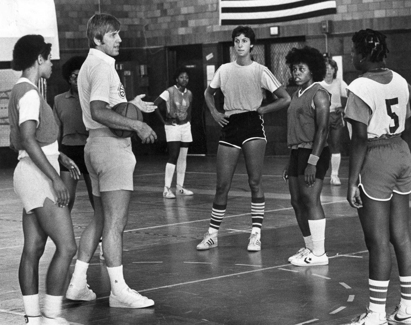 Minnesota Fillies players during a practice, circa 1980