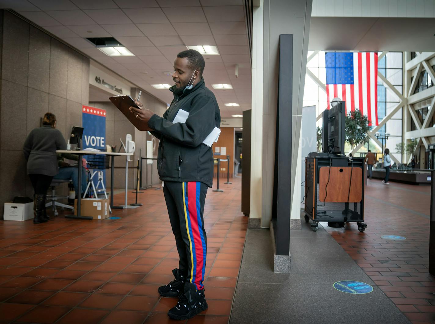 "I am real with someone exposing our government for what they are," said Victor Gaten as he cast an early ballot for Trump.