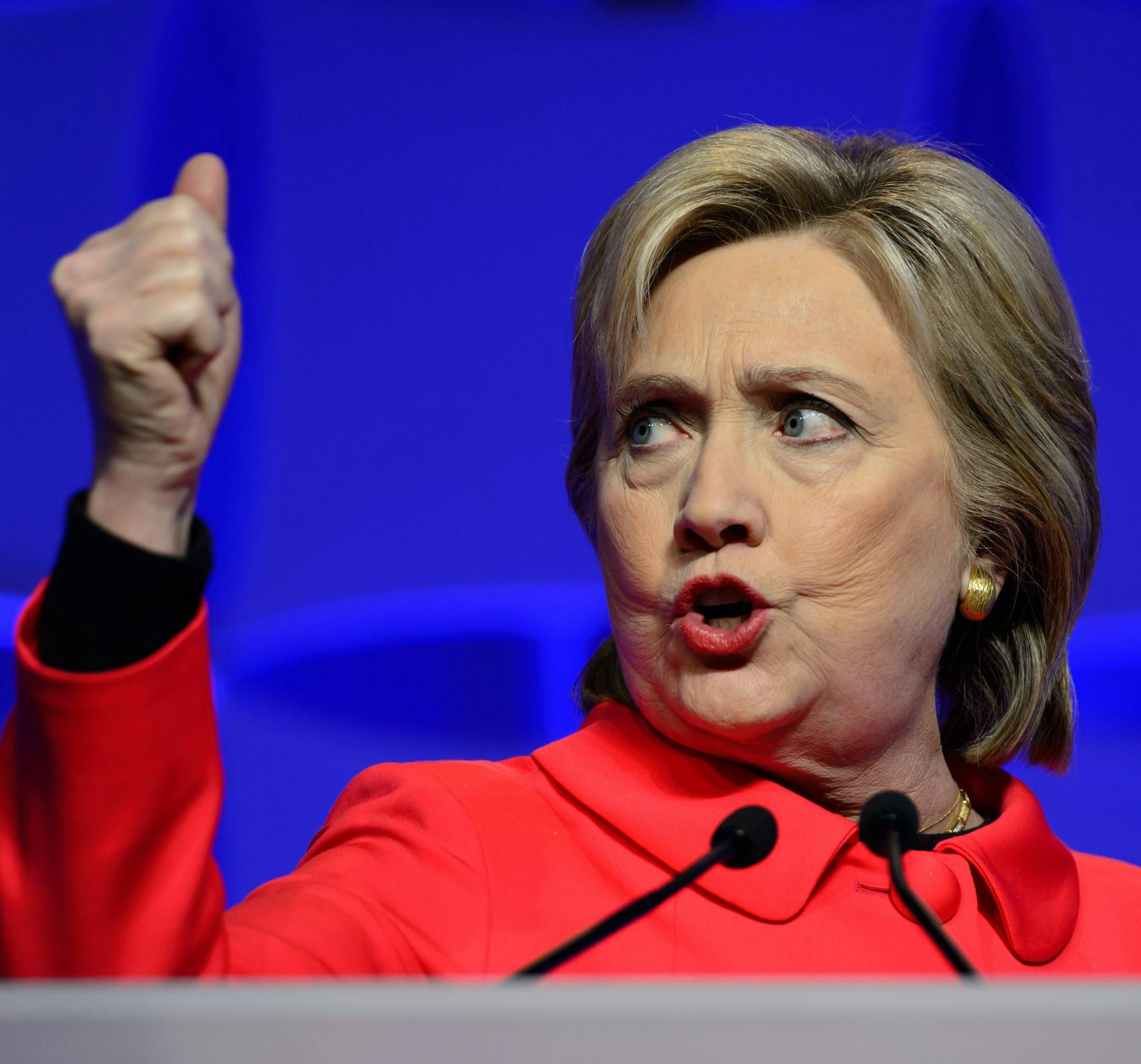 Hillary Clinton. ] GLEN STUBBE * gstubbe@startribune.com Friday, February 12, 2016 The Fifth Annual Minnesota DFL Humphrey-Mondale Dinner in the St. Paul RiverCentre.