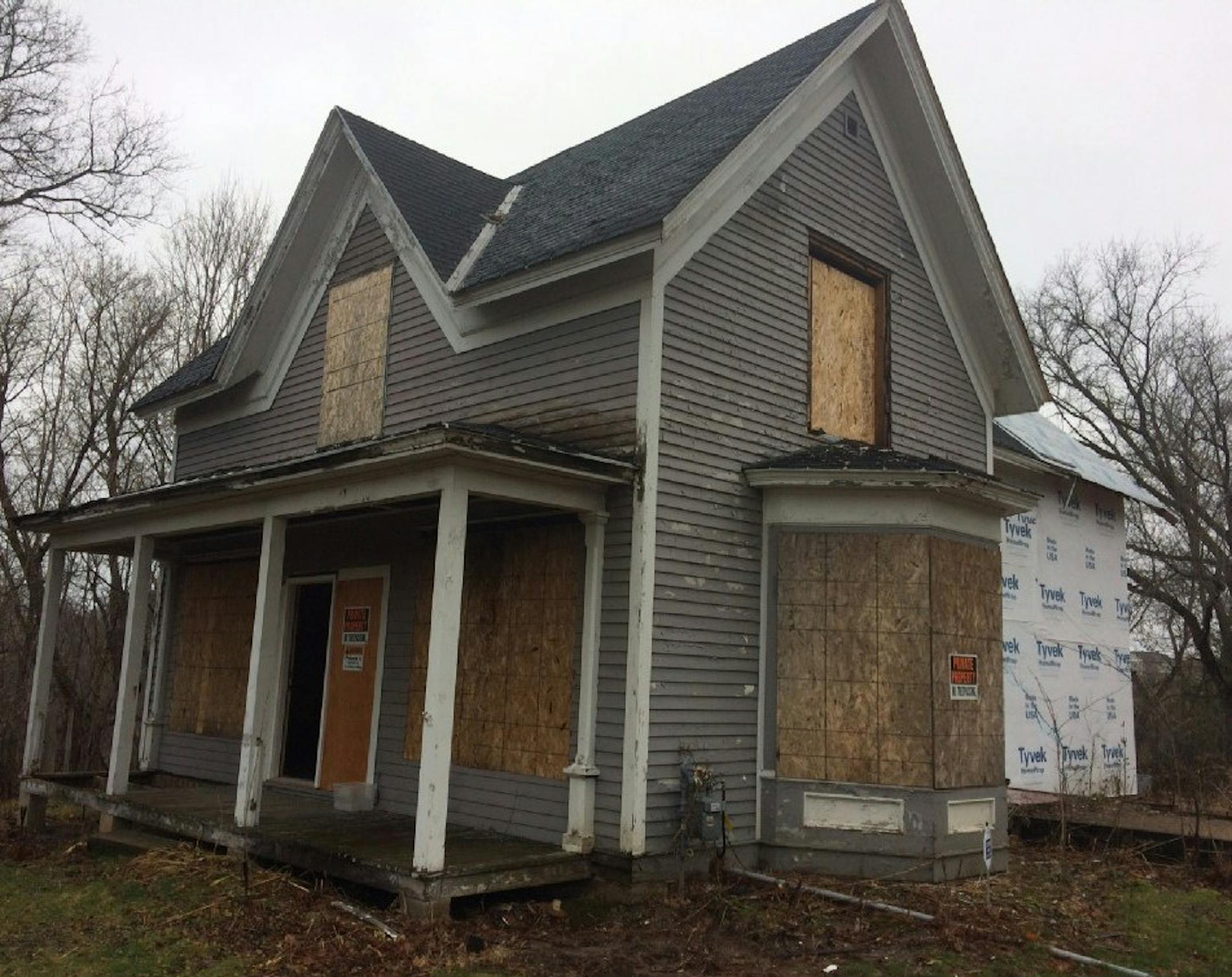 The outside of the Boutwell House as it appeared on Dec. 1, 2016. Contractors have replaced the back portion of the house that was partially demolished in January 2015. The exterior of the house will be restored to look as it did during Stillwater's early history. Kevin Giles