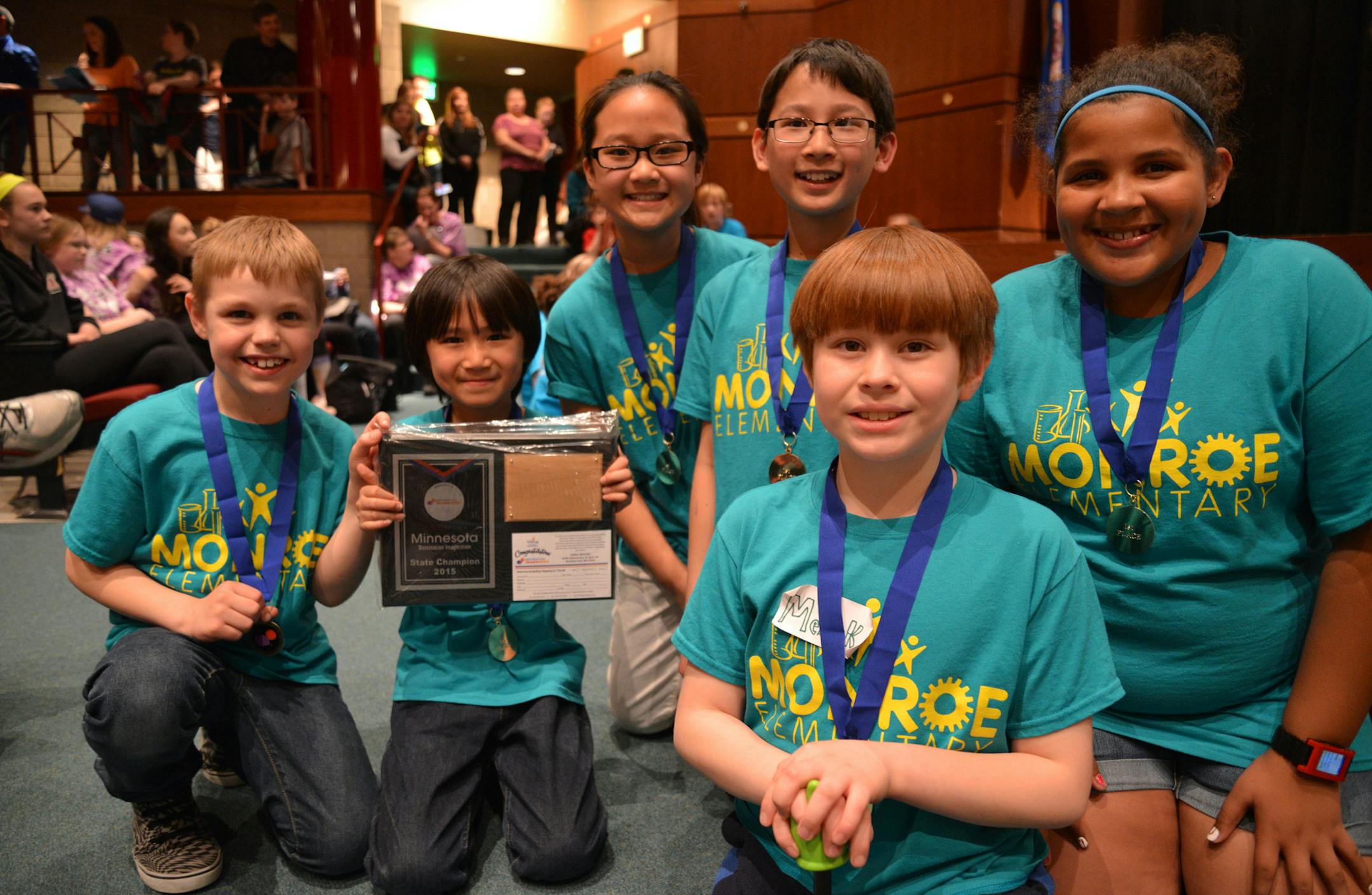 Monroe Elementary School - Mathematics, Science and Childrenís Engineering ñ ì The Mustache Unicorns" 1st Place and Advancing to GLOBALS Destination Imagination tournament