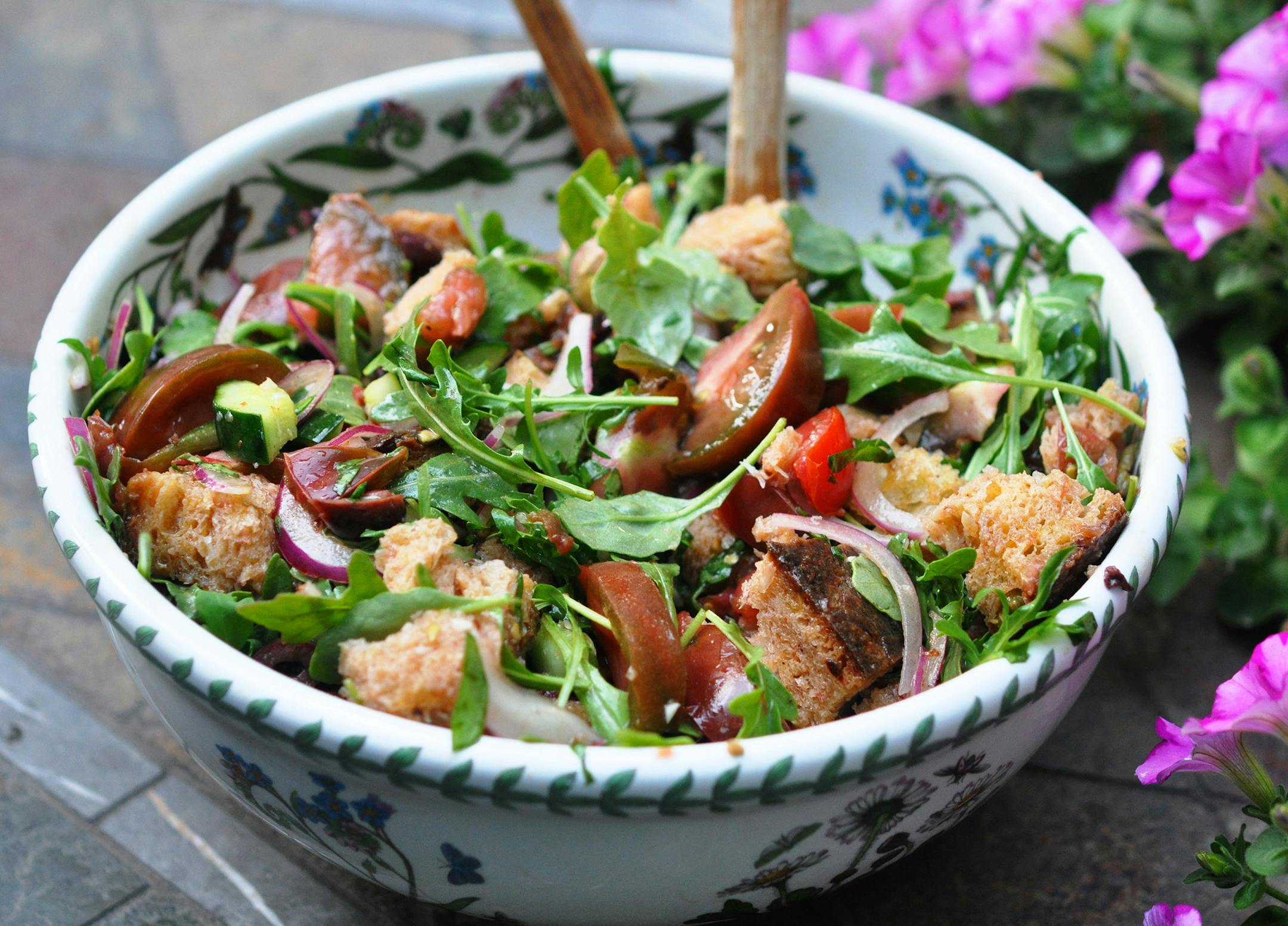Credit: Meredith Deeds, Special to the Star Tribune. Panzanella (bread and tomato salad), for healthy family 071113