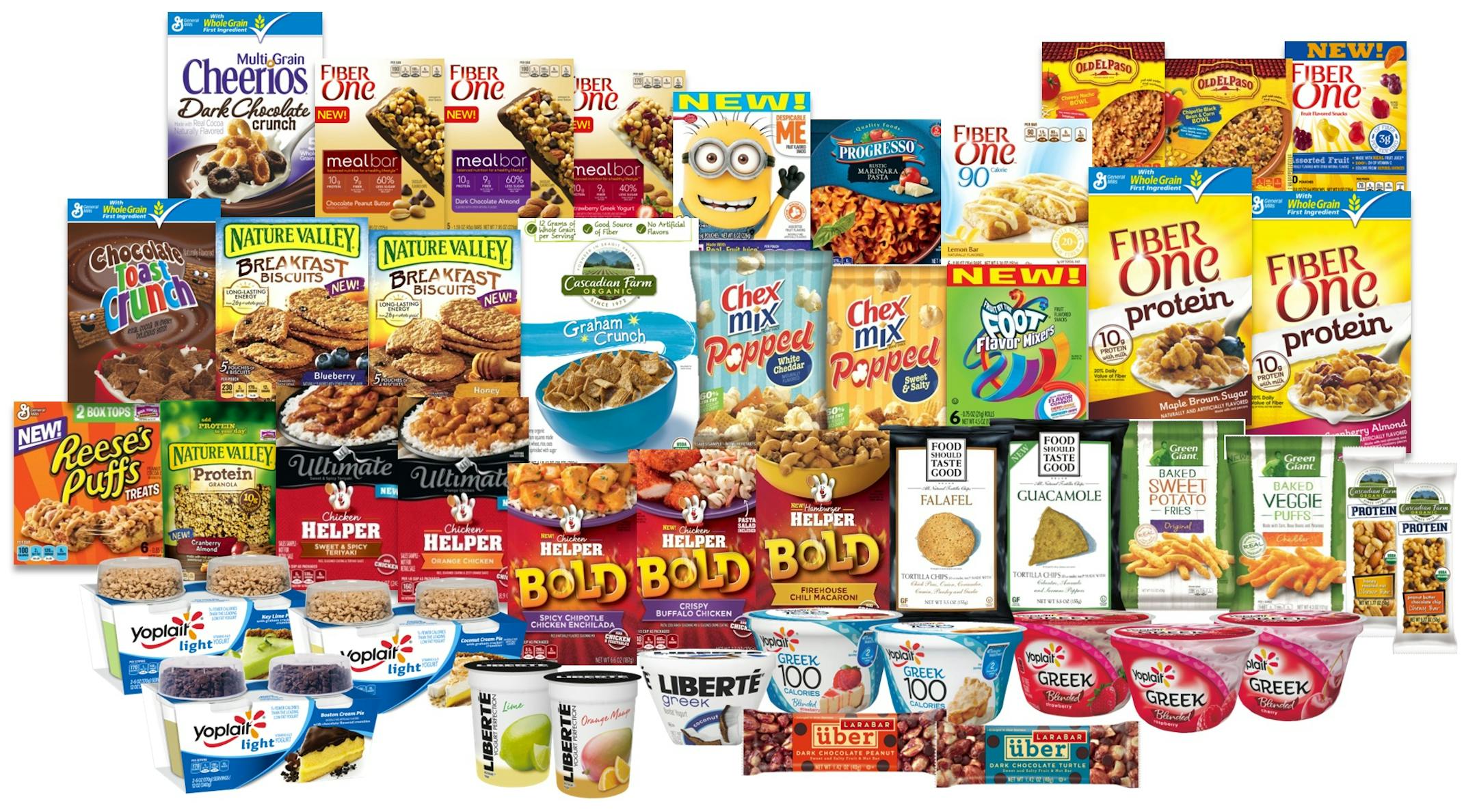 Many of the new products General Mills unveiled Thursday are in the snack category.