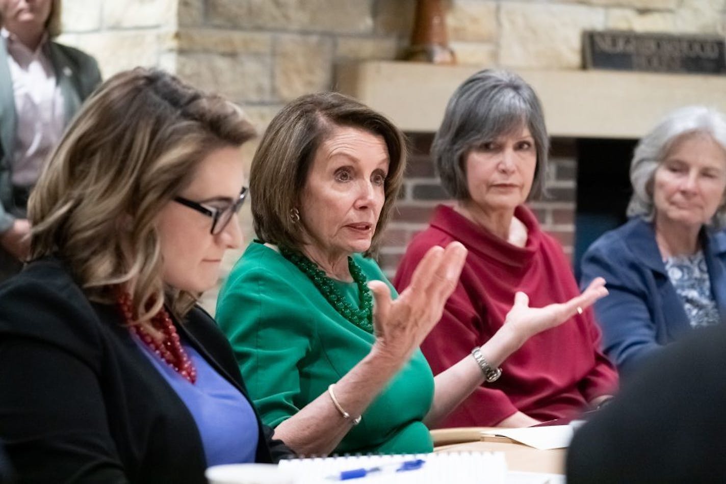 Speaker of the U.S. House of Representatives Nancy Pelosi participated in a Roundtable at the Wellstone Center in St. Paul, exploring ways to strengthen community health centers along with Congresswoman Betty McCollum, Lt. Governor Peggy Flanagan and representatives from Minnesota community health centers. Later House Speaker Pelosi speaks at a DFL fundraising dinner.