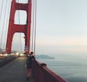 Mel Janssen looks over the Golden Gate Bridge. Photo by Amelia Rayno