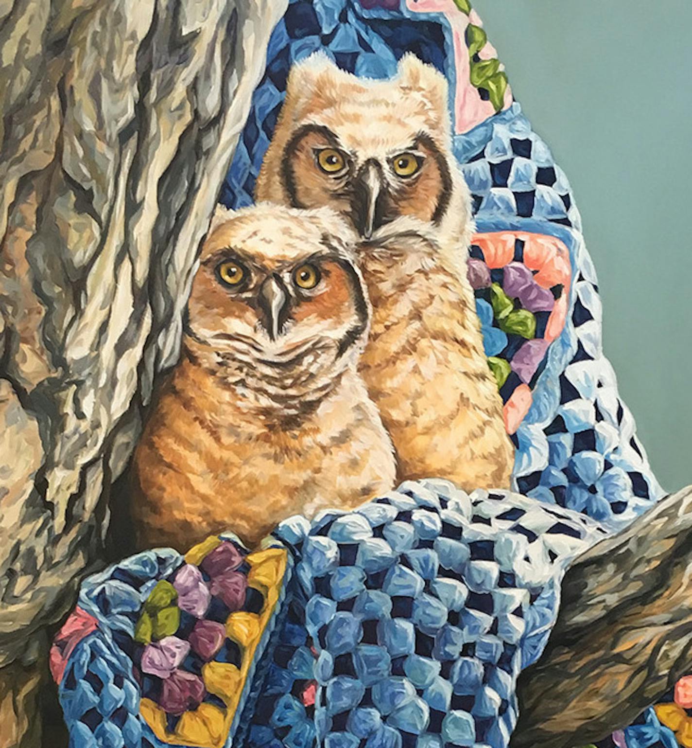 &#xec;Owlets on Granny&#xed;s Afghan&#xee; by Malia Emma Wiley of Lake Crystal, Minn.