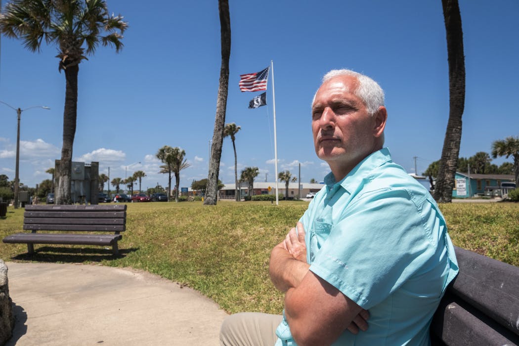 Joe Bruno, who worked at Wells Fargo for more than two decades before he was fired last year, in Flagler Beach, Fla. He says the bank retaliated against him for objecting to fake interviews.