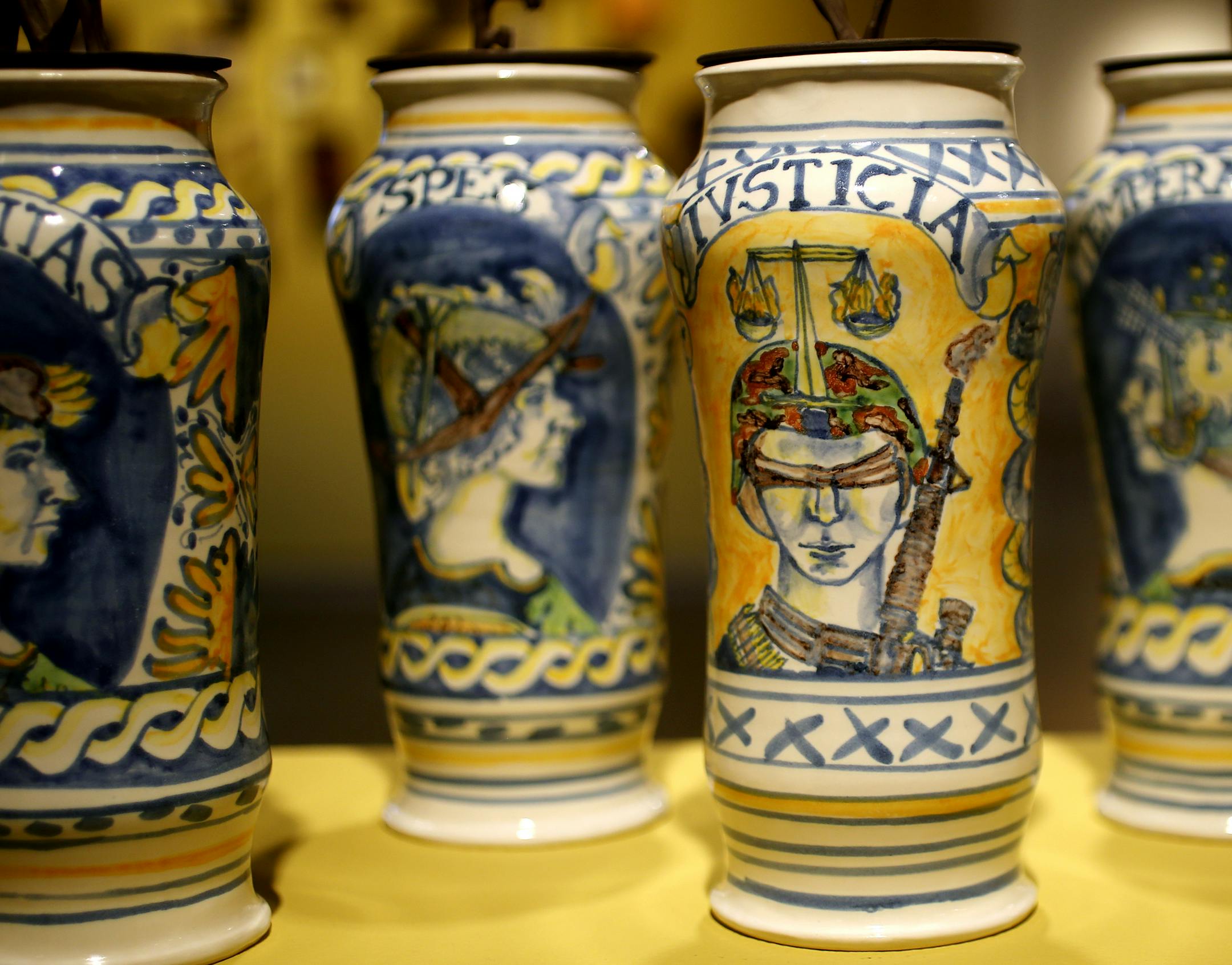 Medicinal Virtues by Michelle Erickson at the Northern Clay Center. ] JOELKOYAMA‚Ä¢jkoyama@startribune Minneapolis, MN on April 3, 2014. Review of "Mythology Meets Archetype," a really impressive show of ceramic sculpture by five international artists at Northern Clay Center.