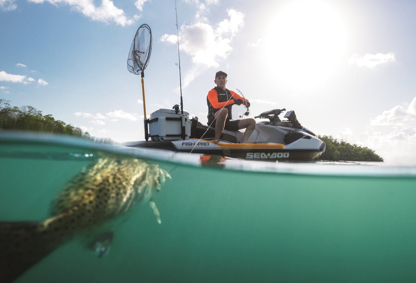 The Sea-Doo Fish Pro 155 is aimed at anglers who want something less complicated than a boat that's high-powered, hassle-free and suitable for solo outings. On the water, it will bring them close to the action and can be maneuvered into locations inaccessible to a full-sized fishing boat.