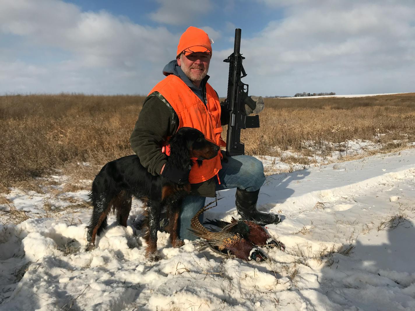 Tim Anderson, with his Gordon setter, Sam Elliott.