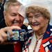 June 9, 2014: On the day before winning the GOP primary, U.S. Sen. Lindsey Graham takes a "selfie" with MaryAnn Riley, right, following a campaign sto