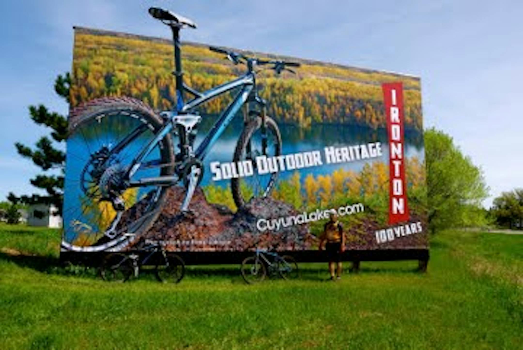 A billboard advertising the Cuyuna trail system (Photo courtesy Hansi Johnson)