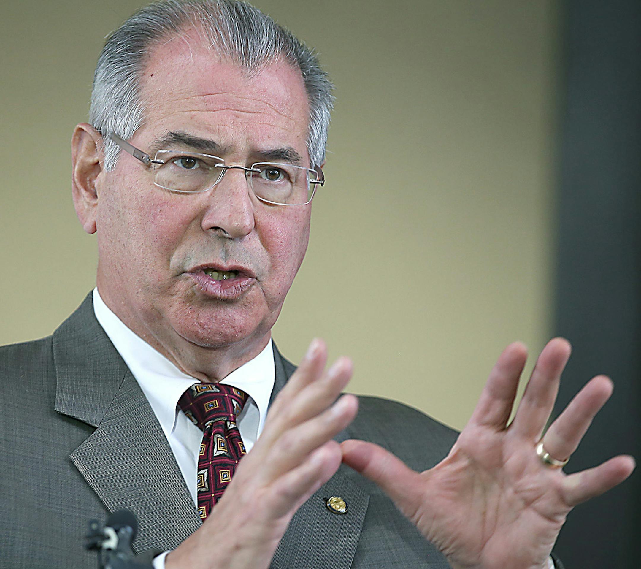 Hennepin County Attorney Mike Freeman is expected to announce his decision on whether charges should be filed against Minneapolis police in the fatal Nov. 15, 2016, shooting of Jamar Clark. ORG XMIT: MIN2016033008203101