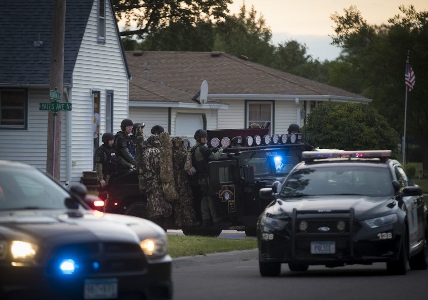 A SWAT team left the scene of a fatal shooting at a home in Crystal on Wednesday night.