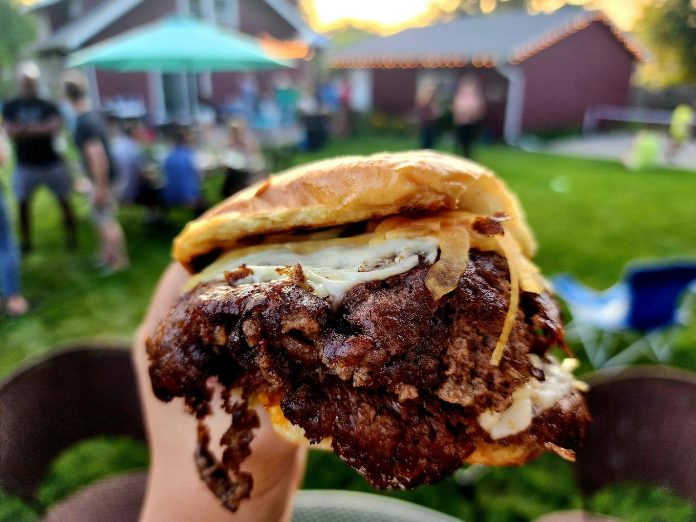 A double smashburger from Fumo Collective