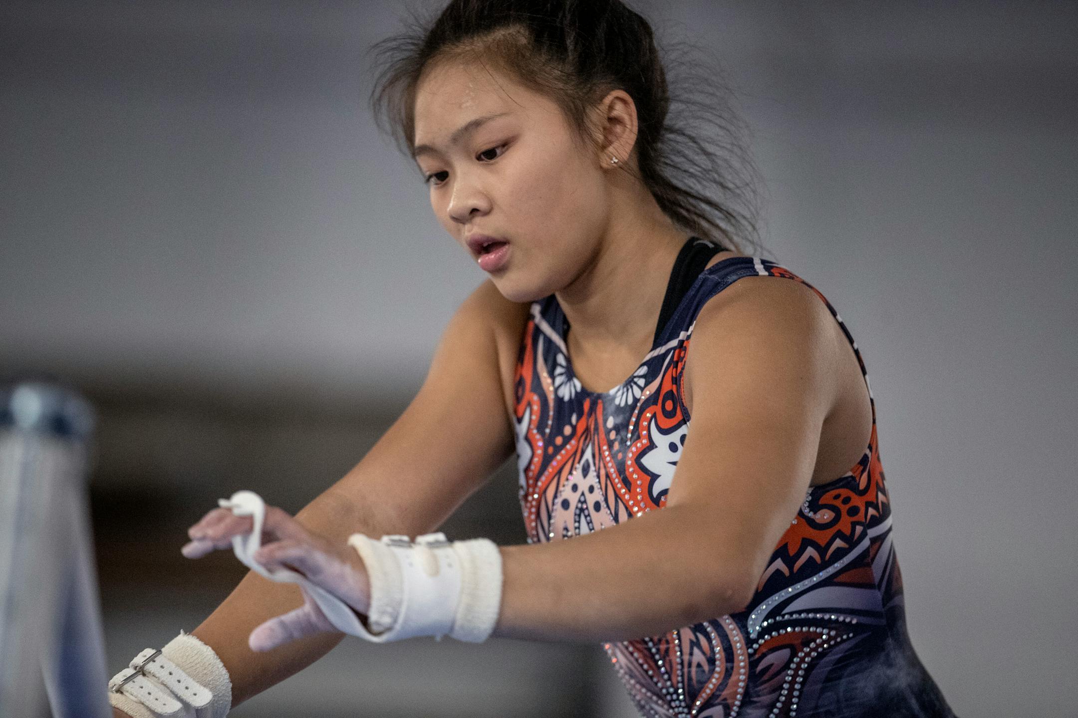 Gymnast Sunisa Lee of St. Paul trained at the Midwest Gymnastics Center.