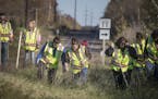 A group of volunteers searched the ditches along highway 8 in near the home where 13-year-old Jayme Closs lived with her parents James, and Denise, on