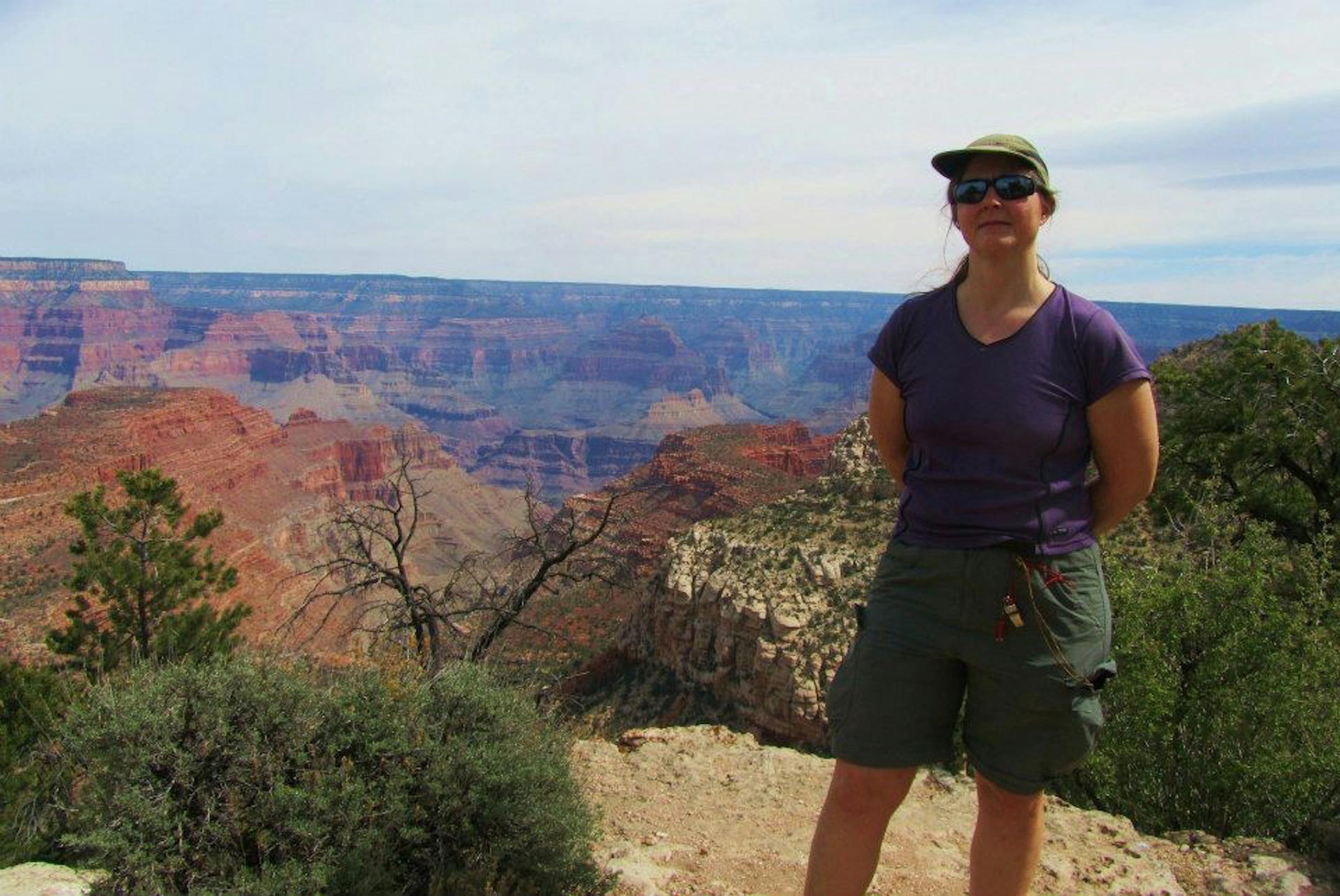 Cheryl Batson, shown in the Grand Canyon during a different hike that the one she writes about.