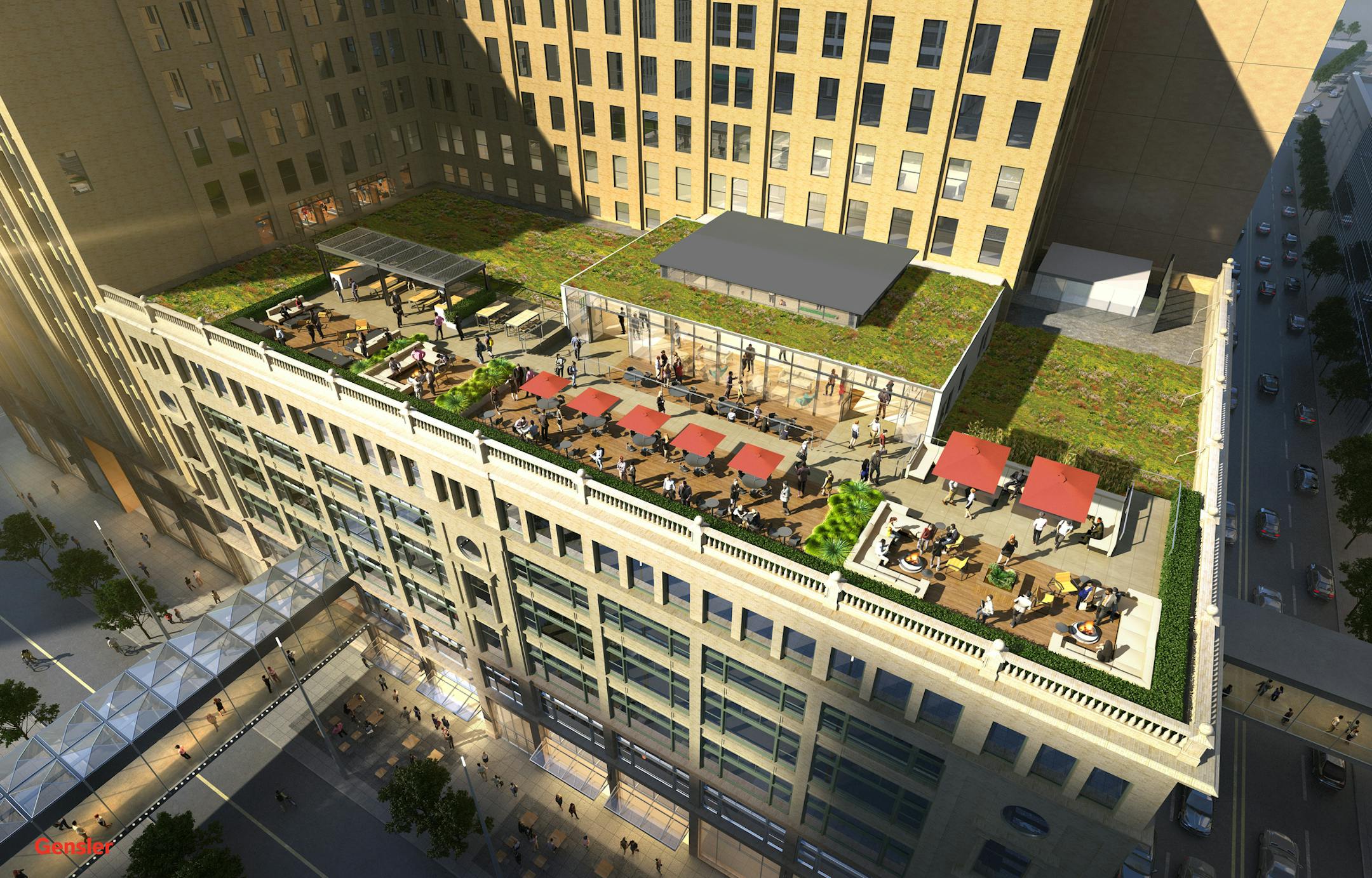 Rendering for the makeover of the Macy&#xed;s Dayton&#xed;s building downtown Minneapolis. ] Credit: Gensler handout rendering
