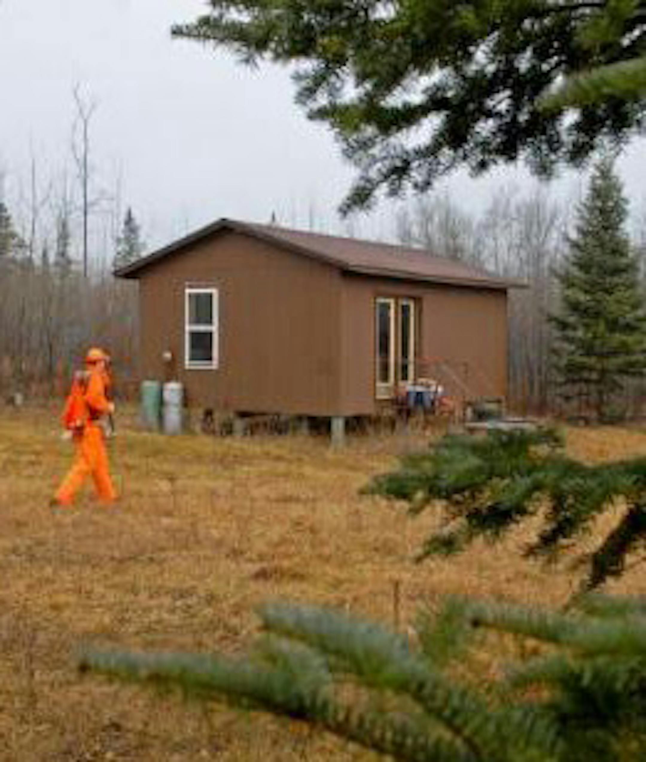 Deer shacks are simple structures.