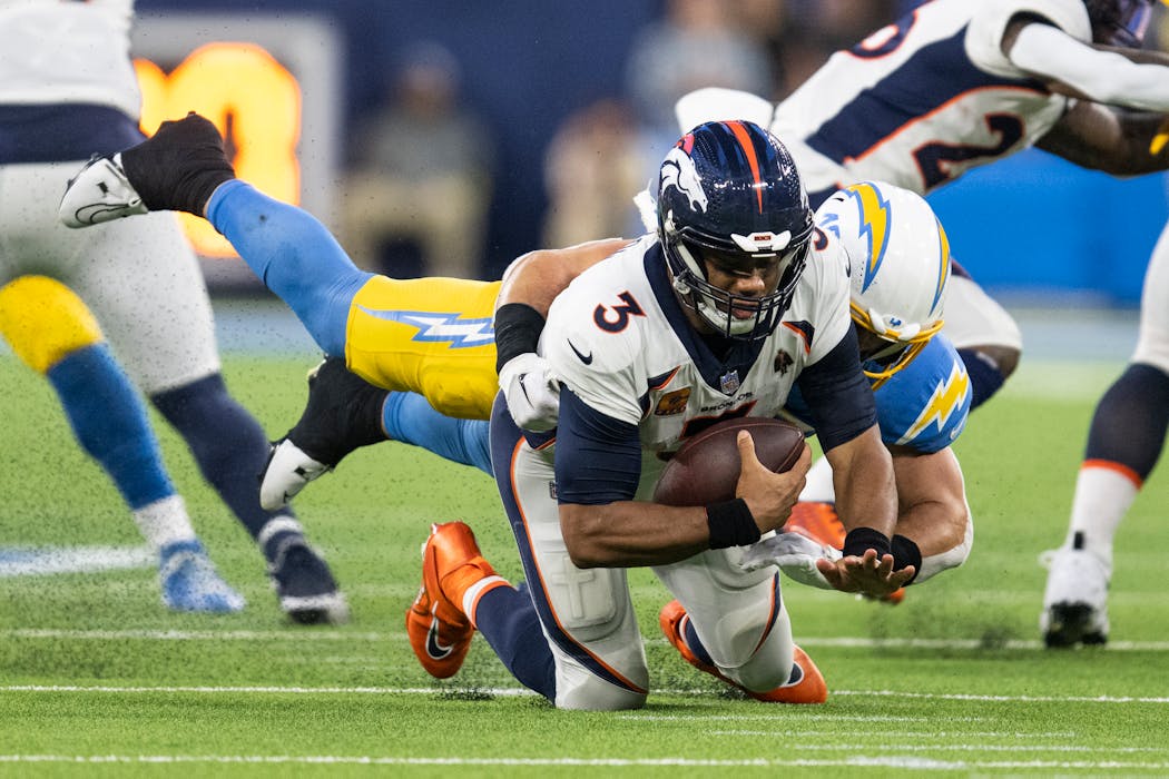 Quarterback Russell Wilson’s first season in Denver has not gone well. 