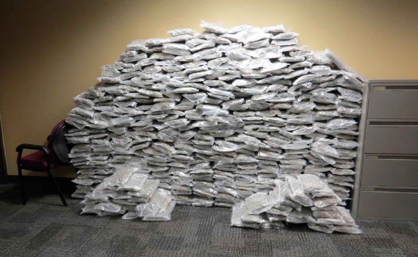 A Minnesota state trooper made a traffic stop in western Minnesota and uncovered $1.75 million in high-grade marijuana that led to the arrest of three St. Paul men in March 2017.