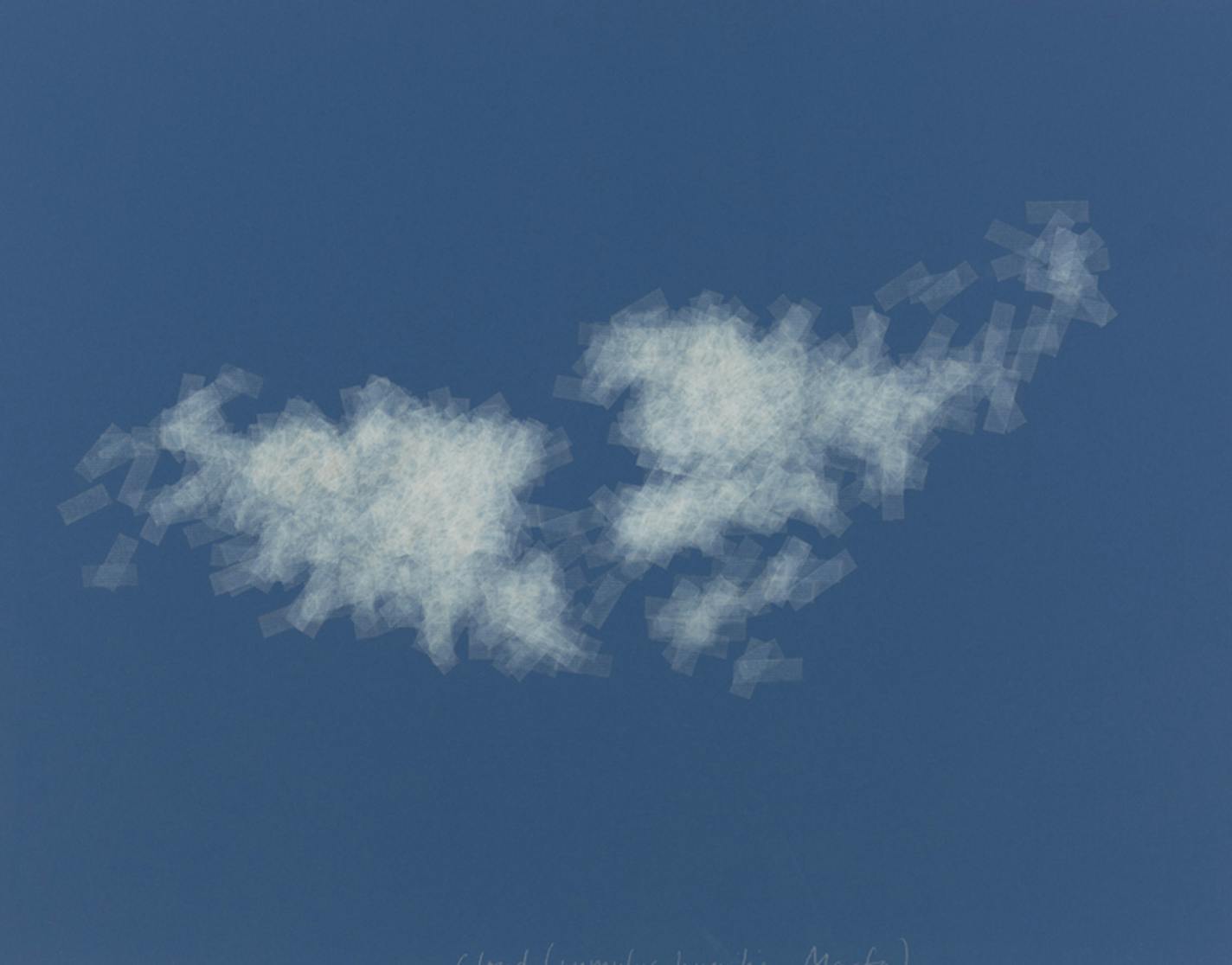 Spencer Finch, &#xec;Cloud (cumulus humilis, Marfa),&#xee; a detail from a 2015 image using Scotch tape on paper.