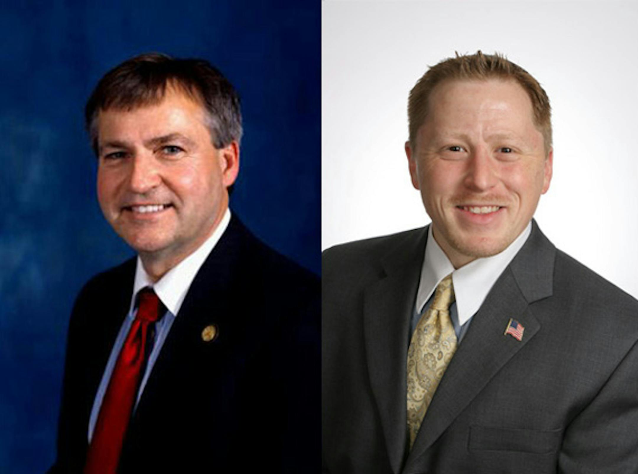 Sen. John Howe, left, and Sen. Benjamin Kruse