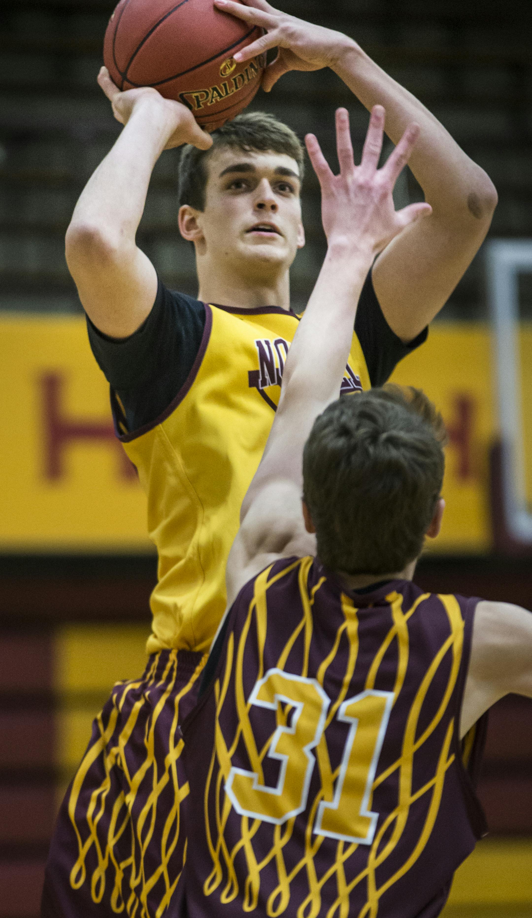 Luke Harris during Northfield's boys' basketball team practice in Northfield, Minn., on Friday, November 21, 2014. ] RENEE JONES SCHNEIDER &#x2022; reneejones@startribune.com