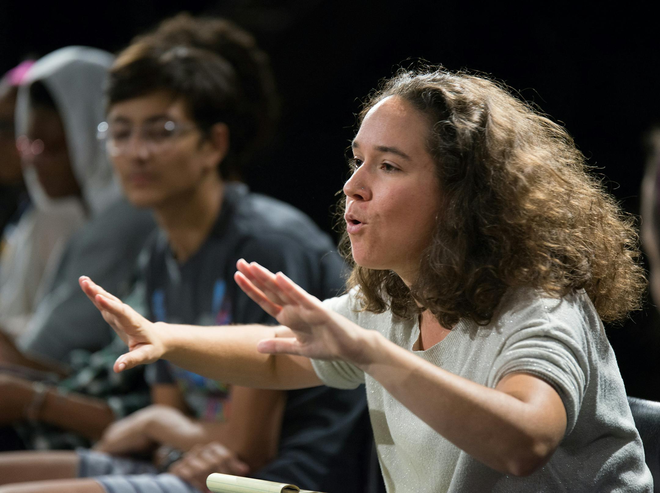 ALLEN WEEKS Alejandro Eduarte, Claribel Gross at Penumbra Theatre's Summer Institute.