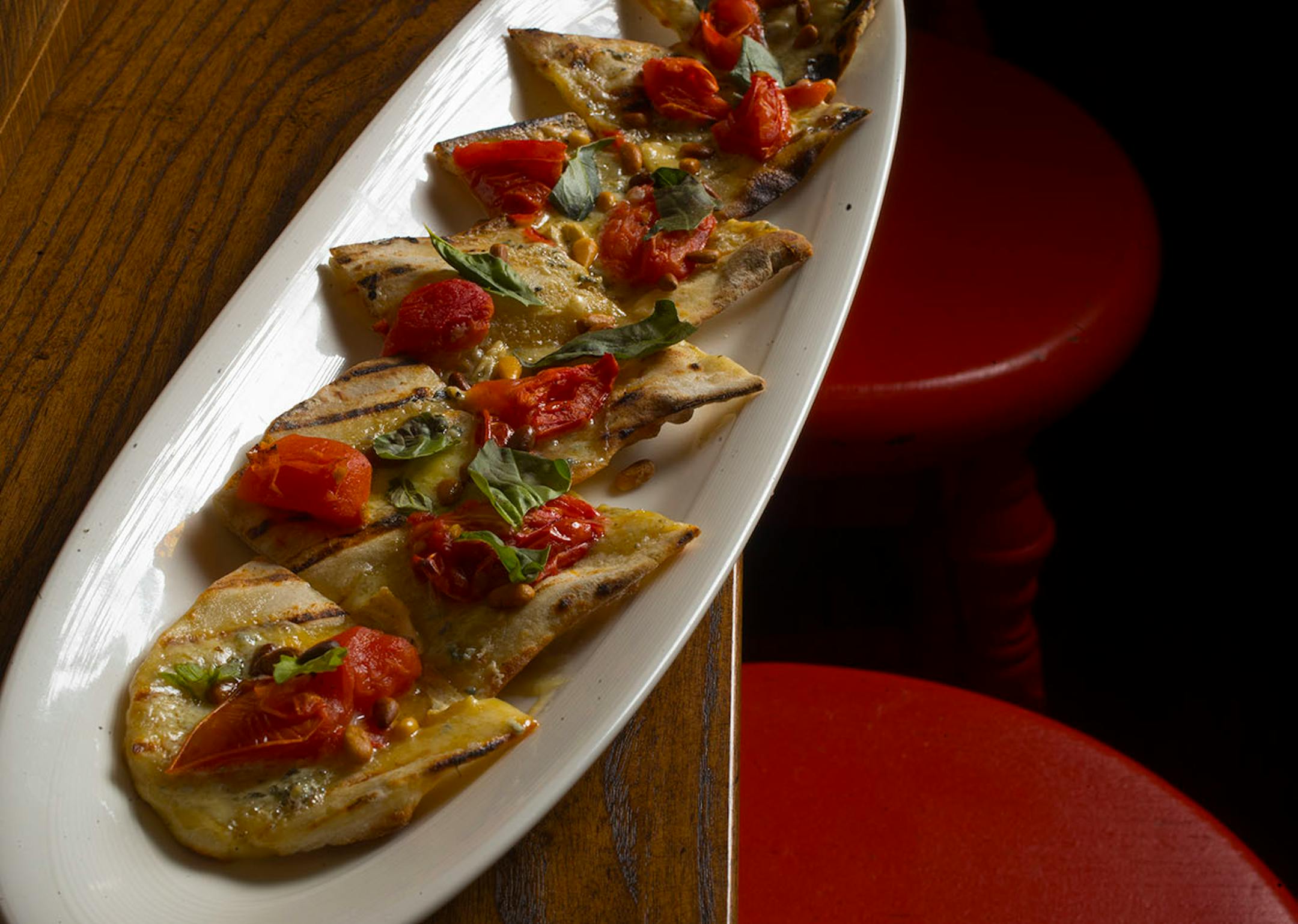 The grilled flatbread from the Book Club restaurant Feb 9, 2018 in Minneapolis, MN.