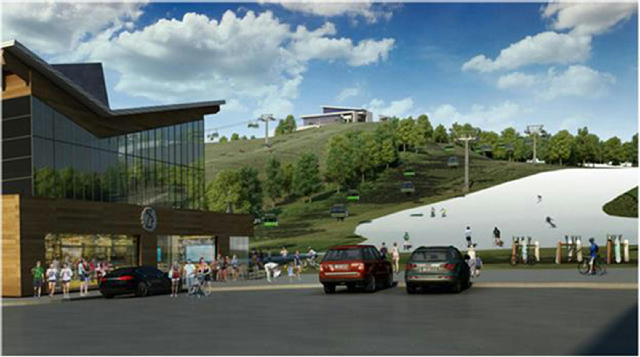 illusrtration of proposed 'summer skiing' at Buck Hill