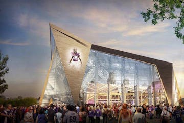 A sketch of the new Vikings stadium.